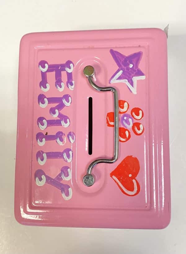 Personalized Cash Box Pink